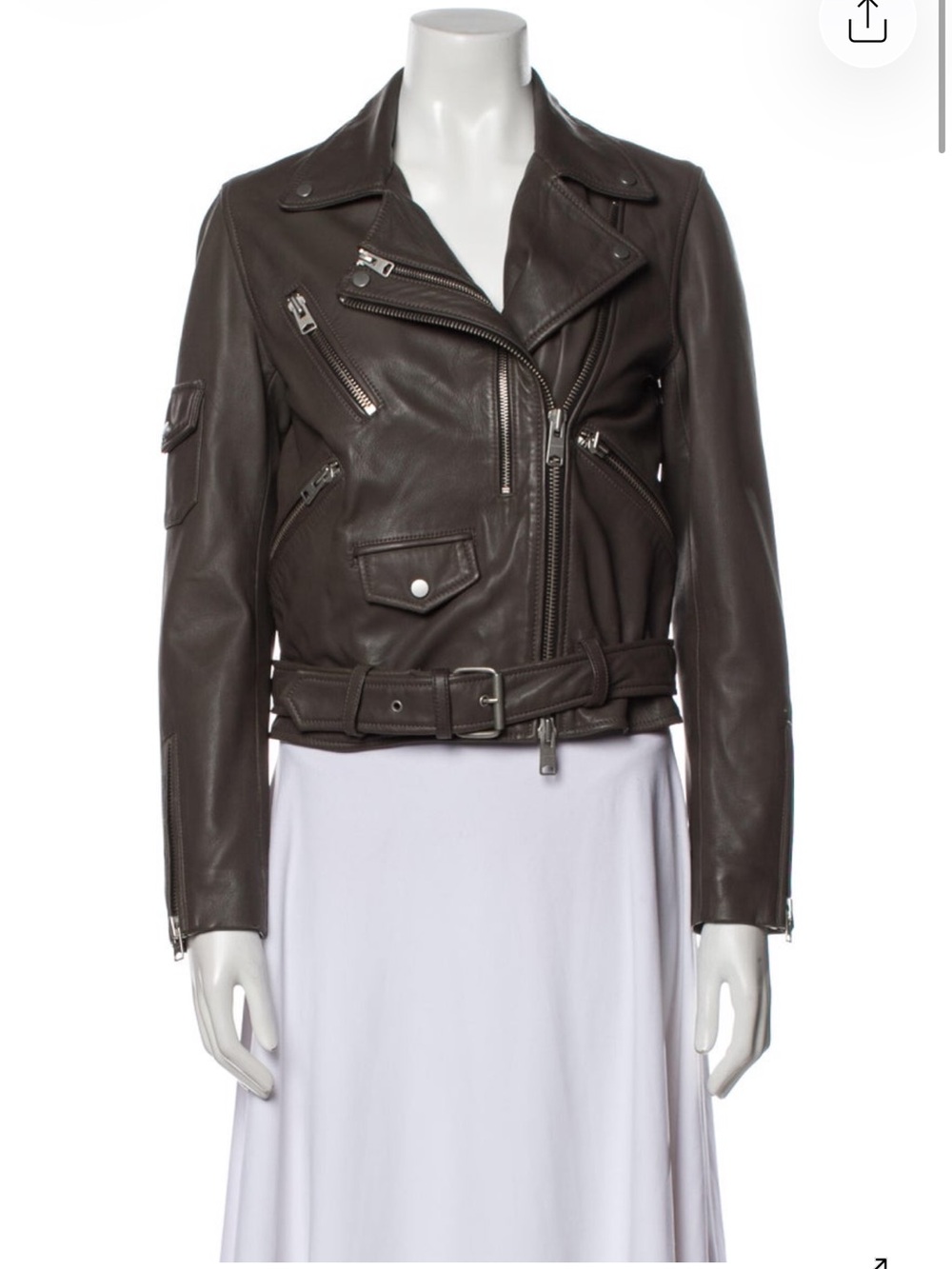 AllSaints Women's Lamb Leather Biker Jacket